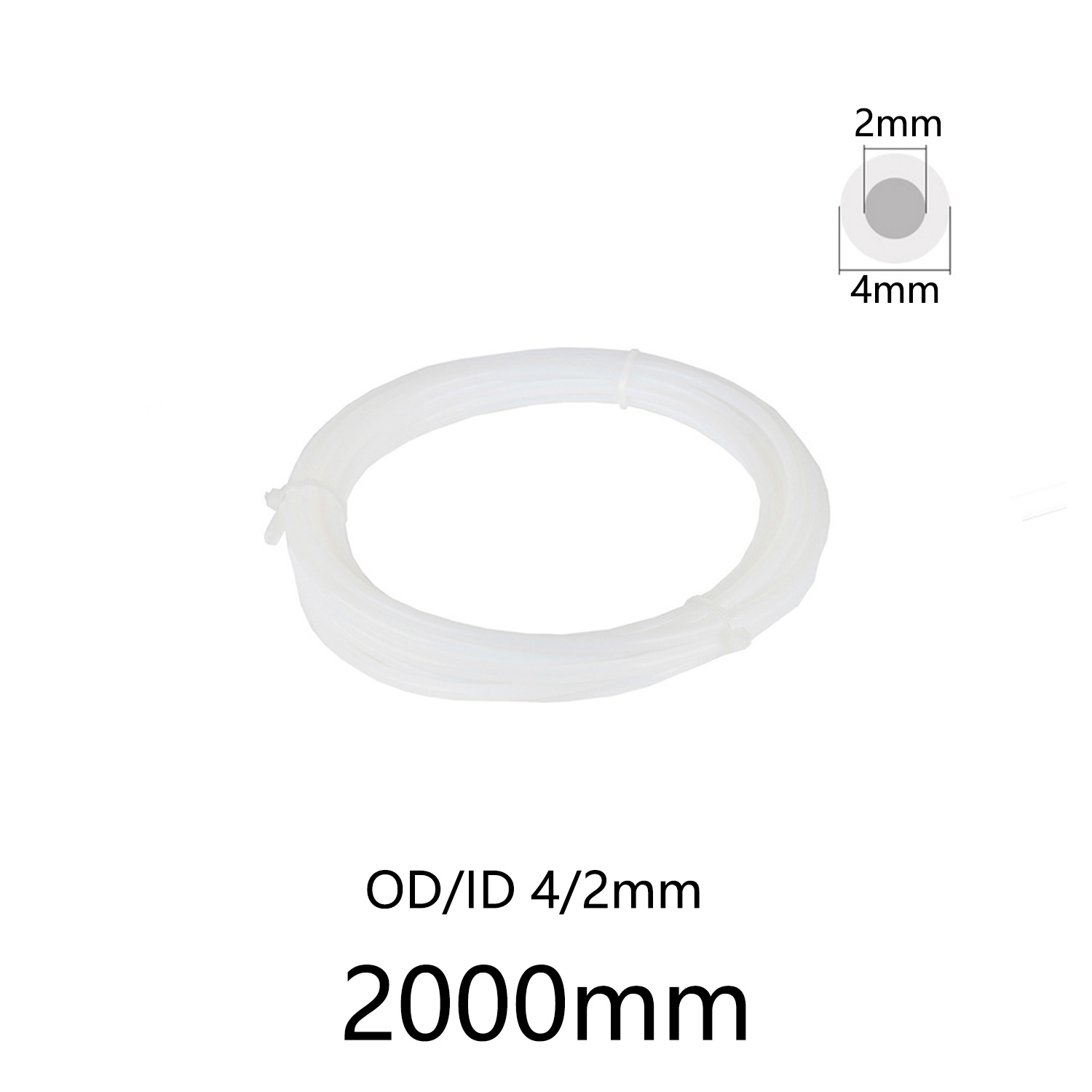 Ptfe Tape Thread - 1pc PTFE Tube 4mm OD 2mm